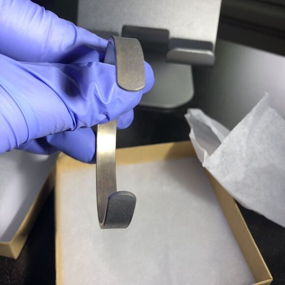 Sterling Silver Boho Cuff Bracelet - Stackable Handmade Southwest Chic Bangle - Picture 6 of 8